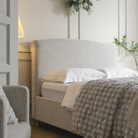 Porchester Ottoman Storage Sleigh Bed in Oatmeal Woven Textured Fabric – image 26 of 40
