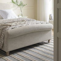 Porchester Ottoman Storage Sleigh Bed in Oatmeal Woven Textured Fabric – image 29 of 40