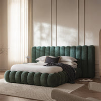Sebastian Grand Storage Bed in Forest Green Teddy Bouclé – image 2 of 18