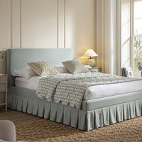 Egerton Box-Pleat Ottoman Storage Bed in Pale Aqua Brushed Fabric – image 55 of 90