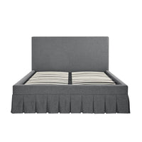 Egerton Box-Pleat Ottoman Storage Bed in Charcoal Brushed Fabric – image 24 of 90