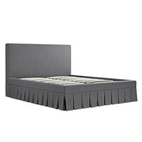 Egerton Box-Pleat Ottoman Storage Bed in Charcoal Brushed Fabric – image 25 of 90