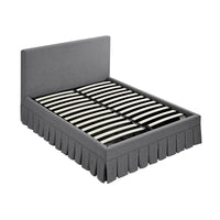 Egerton Box-Pleat Ottoman Storage Bed in Charcoal Brushed Fabric – image 27 of 90