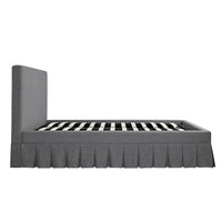 Egerton Box-Pleat Ottoman Storage Bed in Charcoal Brushed Fabric – image 29 of 90