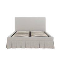 Egerton Box-Pleat Ottoman Storage Bed in Oatmeal Brushed Fabric – image 44 of 90
