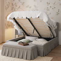 Egerton Box-Pleat Ottoman Storage Bed in Stone Brushed Fabric – image 76 of 90