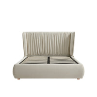 Astrid Ruched Wingback Bed in Ivory Chenille – image 10 of 58