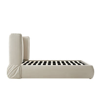 Astrid Ruched Wingback Bed in Ivory Chenille – image 15 of 58