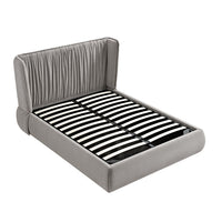 Astrid Ruched Wingback Bed in Soft Grey Chenille – image 52 of 58