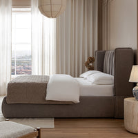 Astrid Ruched Wingback Bed in Soft Grey Chenille – image 42 of 58