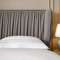 Astrid Ruched Wingback Bed in Soft Grey Chenille – image 44 of 58