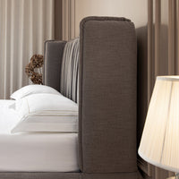 Astrid Ruched Wingback Bed in Soft Grey Chenille – image 45 of 58