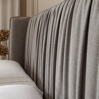 Astrid Ruched Wingback Bed in Soft Grey Chenille – image 46 of 58