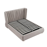 Astrid Ruched Wingback Bed in Oatmeal Chenille – image 32 of 58
