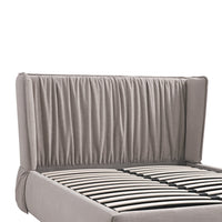 Astrid Ruched Wingback Bed in Oatmeal Chenille – image 33 of 58