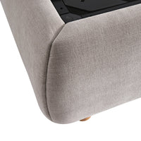 Astrid Ruched Wingback Bed in Oatmeal Chenille – image 38 of 58