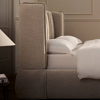 Astrid Ruched Wingback Bed in Oatmeal Chenille – image 25 of 58