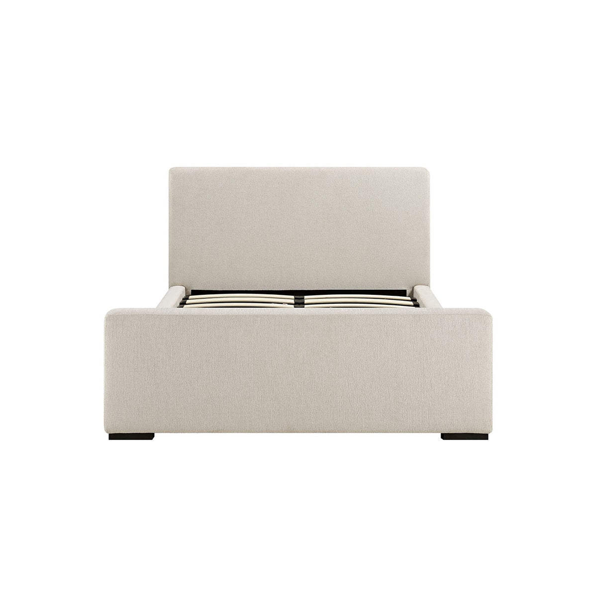 Antoine Side-Opening Ottoman Storage Bed in Soft Beige Chenille