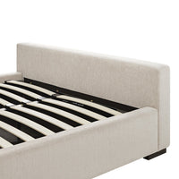 Antoine Side-Opening Ottoman Storage Bed in Soft Beige Chenille – image 37 of 41