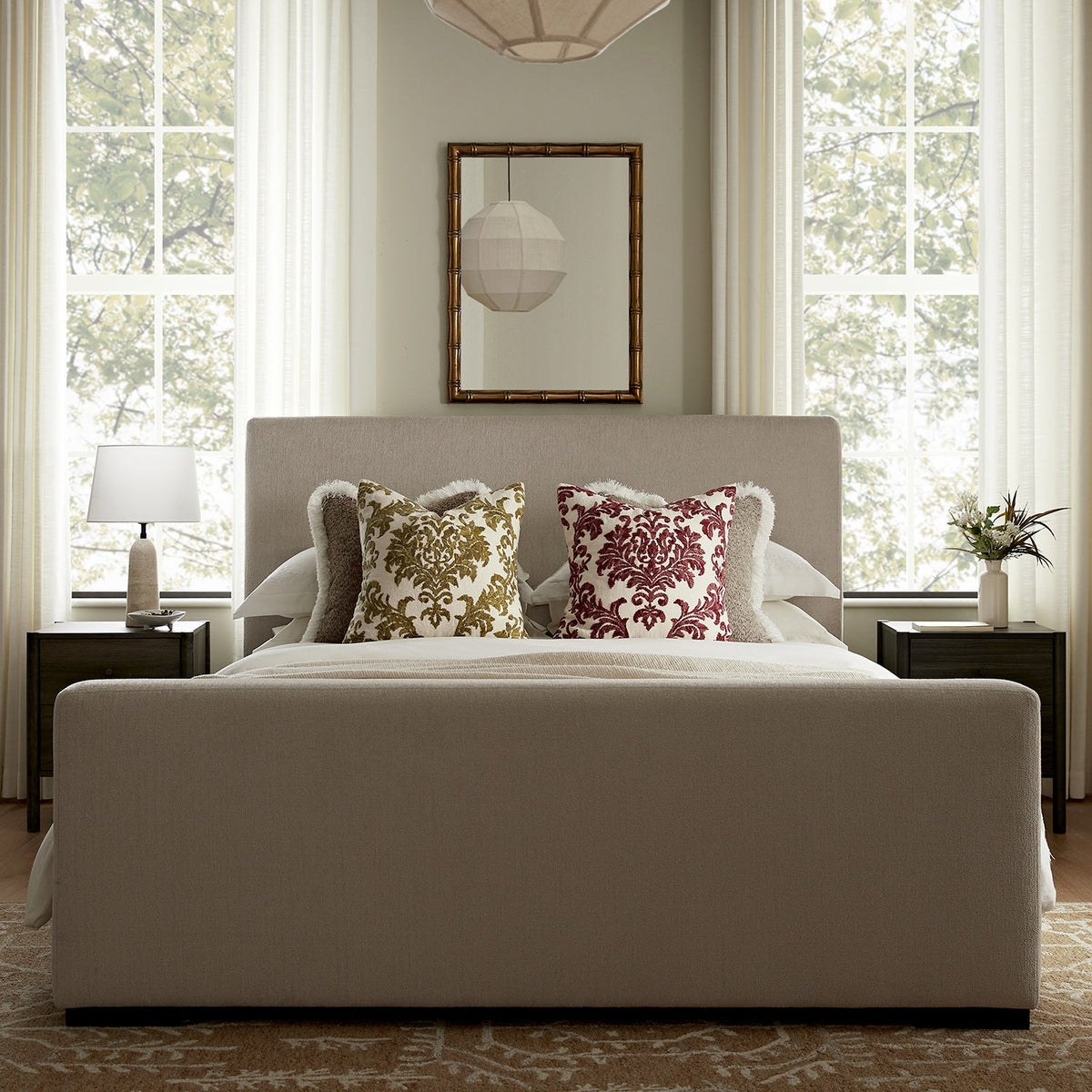 Antoine Side-Opening Ottoman Storage Bed in Soft Beige Chenille