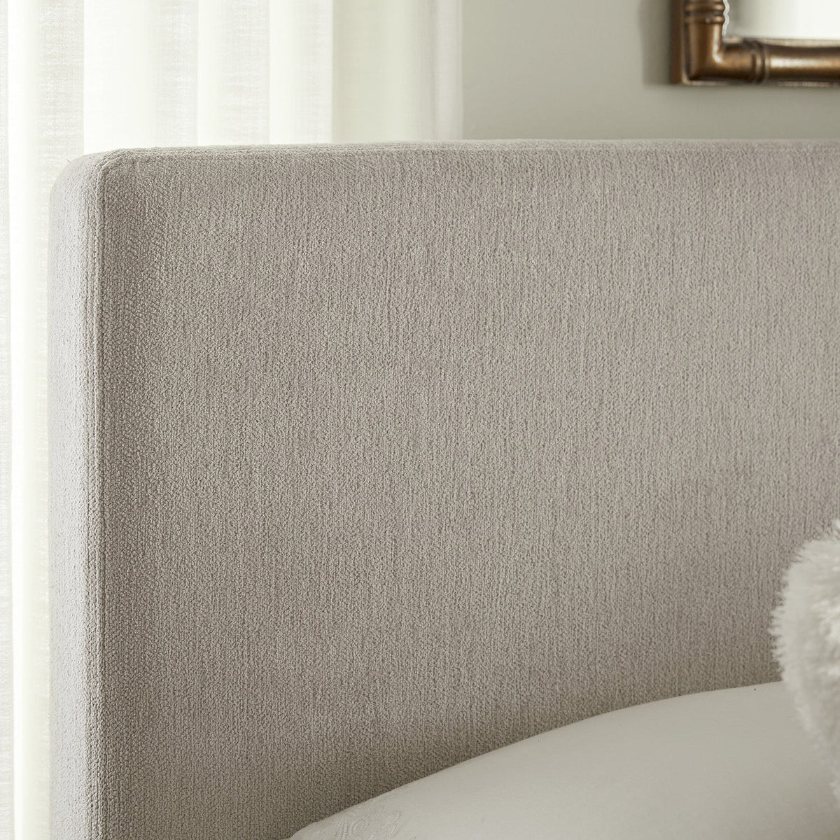 Antoine Side-Opening Ottoman Storage Bed in Soft Beige Chenille