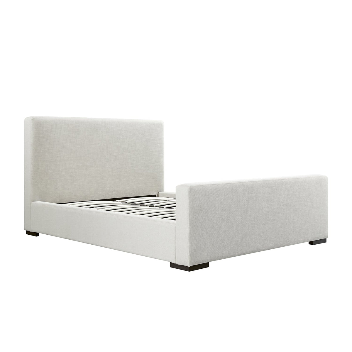 Antoine Side-Opening Ottoman Storage Bed in Ivory Linen Blend