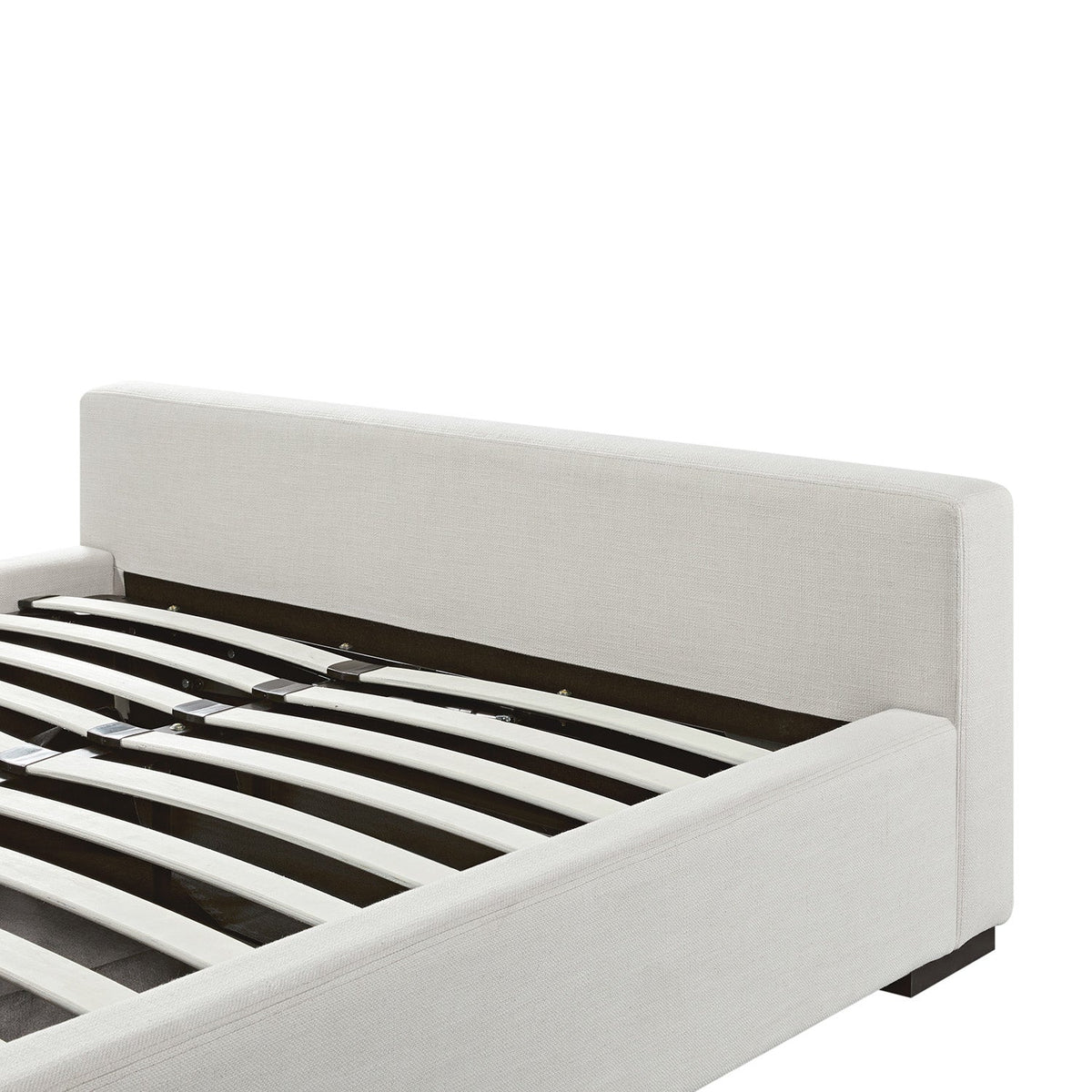 Antoine Side-Opening Ottoman Storage Bed in Ivory Linen Blend