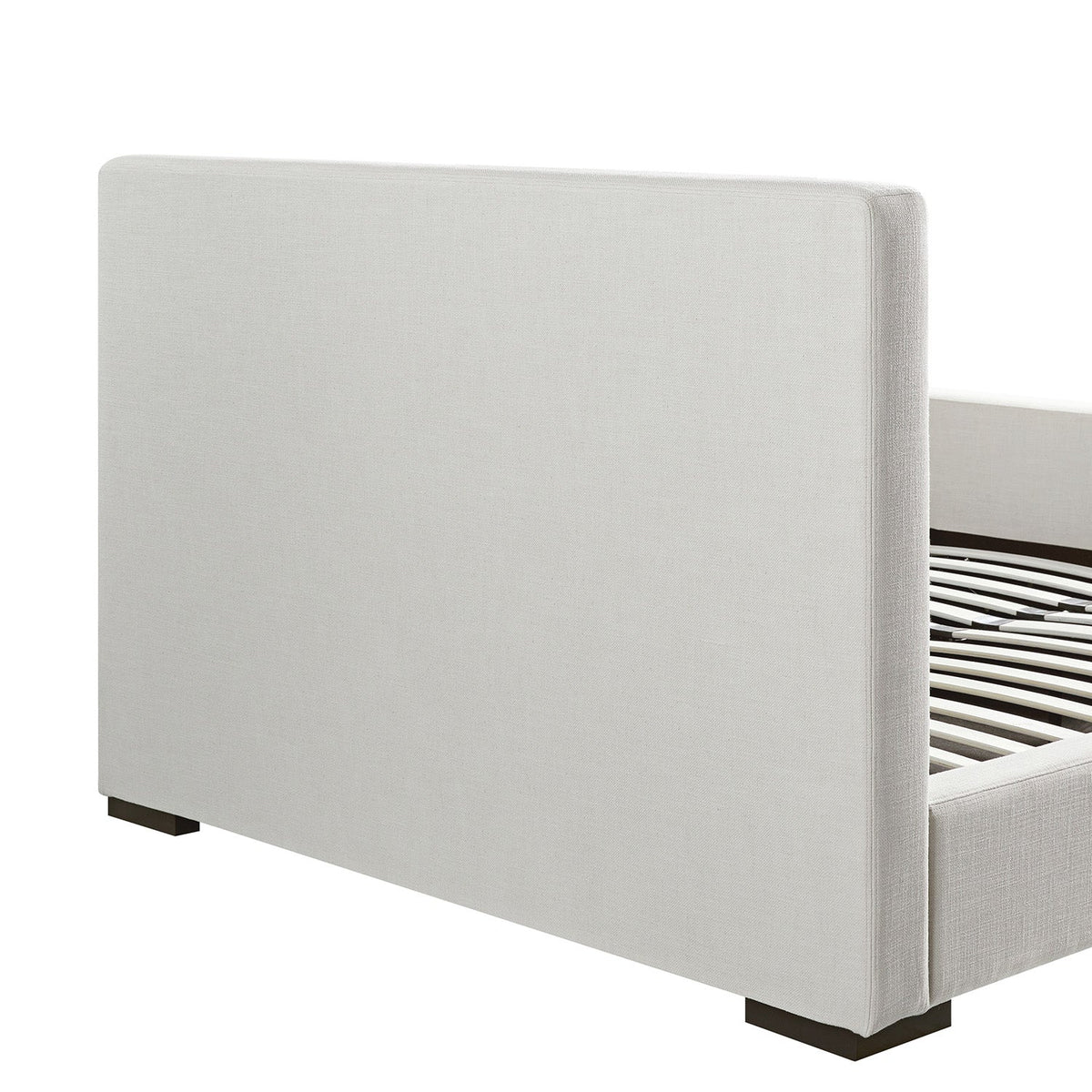 Antoine Side-Opening Ottoman Storage Bed in Ivory Linen Blend