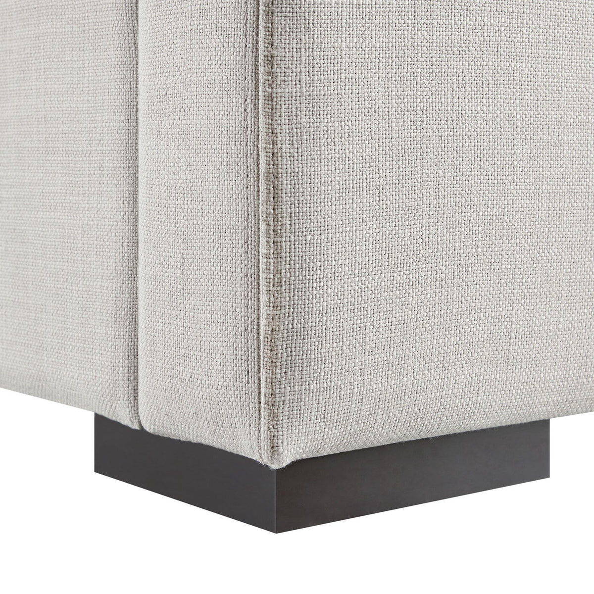 Antoine Side-Opening Ottoman Storage Bed in Ivory Linen Blend