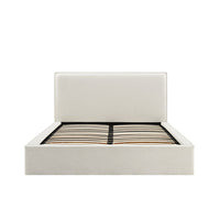 Forte Drawer Storage Bed in Beige Linen Blend – image 10 of 49