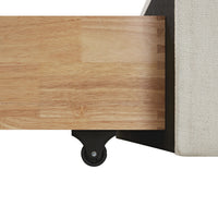 Forte Drawer Storage Bed in Beige Linen Blend – image 19 of 49