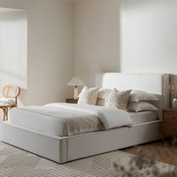 Forte Drawer Storage Bed in Beige Linen Blend – image 1 of 49