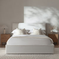 Forte Drawer Storage Bed in Beige Linen Blend – image 3 of 49