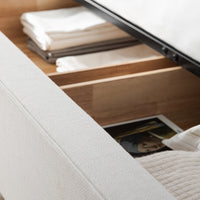 Forte Drawer Storage Bed in Beige Linen Blend – image 8 of 49