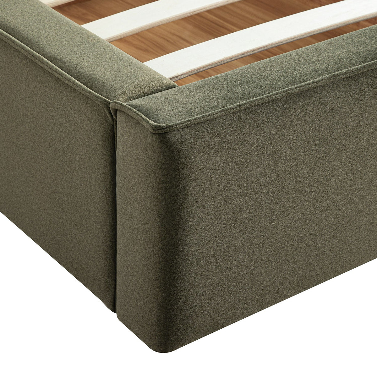 Forte Drawer Storage Bed in Dried Herb Mohair