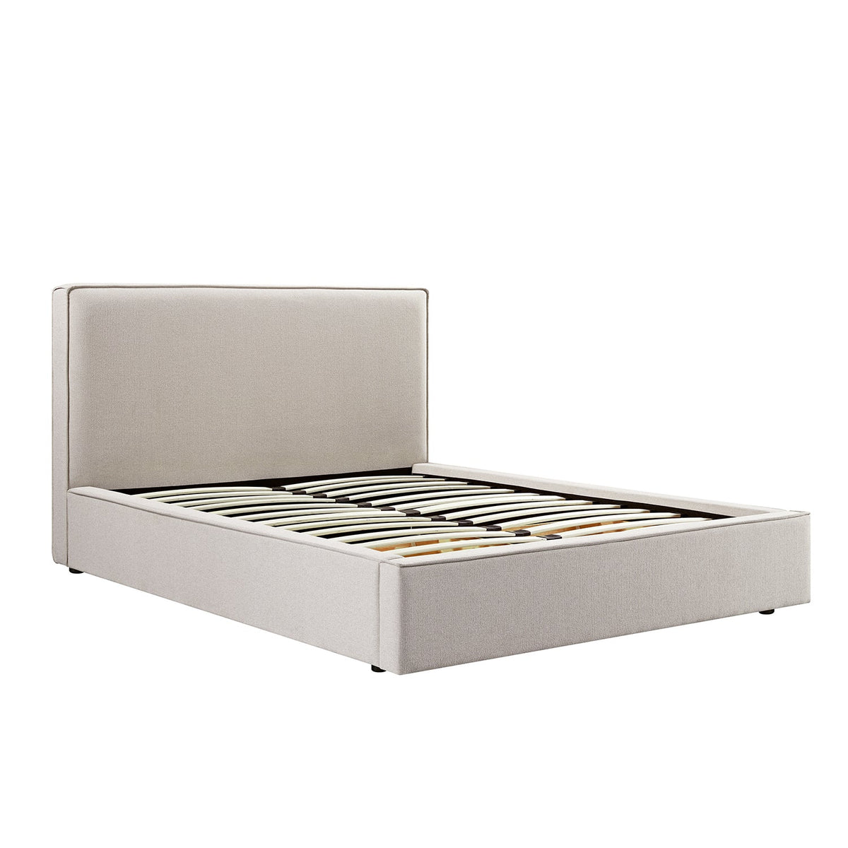 Forte Drawer Storage Bed in Oatmeal Weave