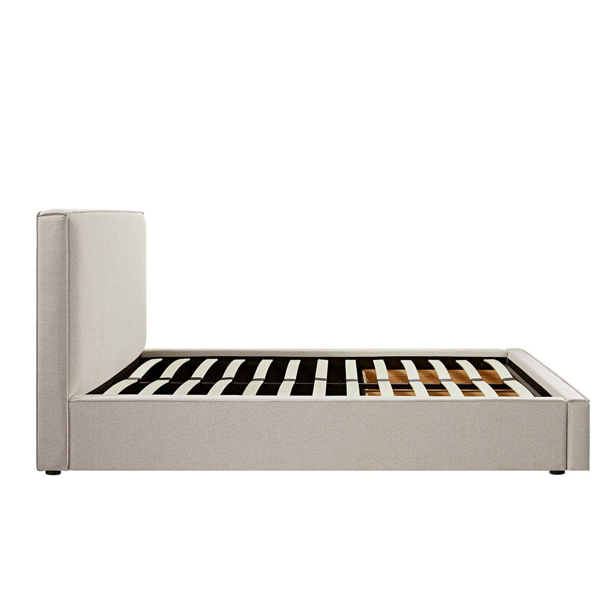 Forte Drawer Storage Bed in Oatmeal Weave