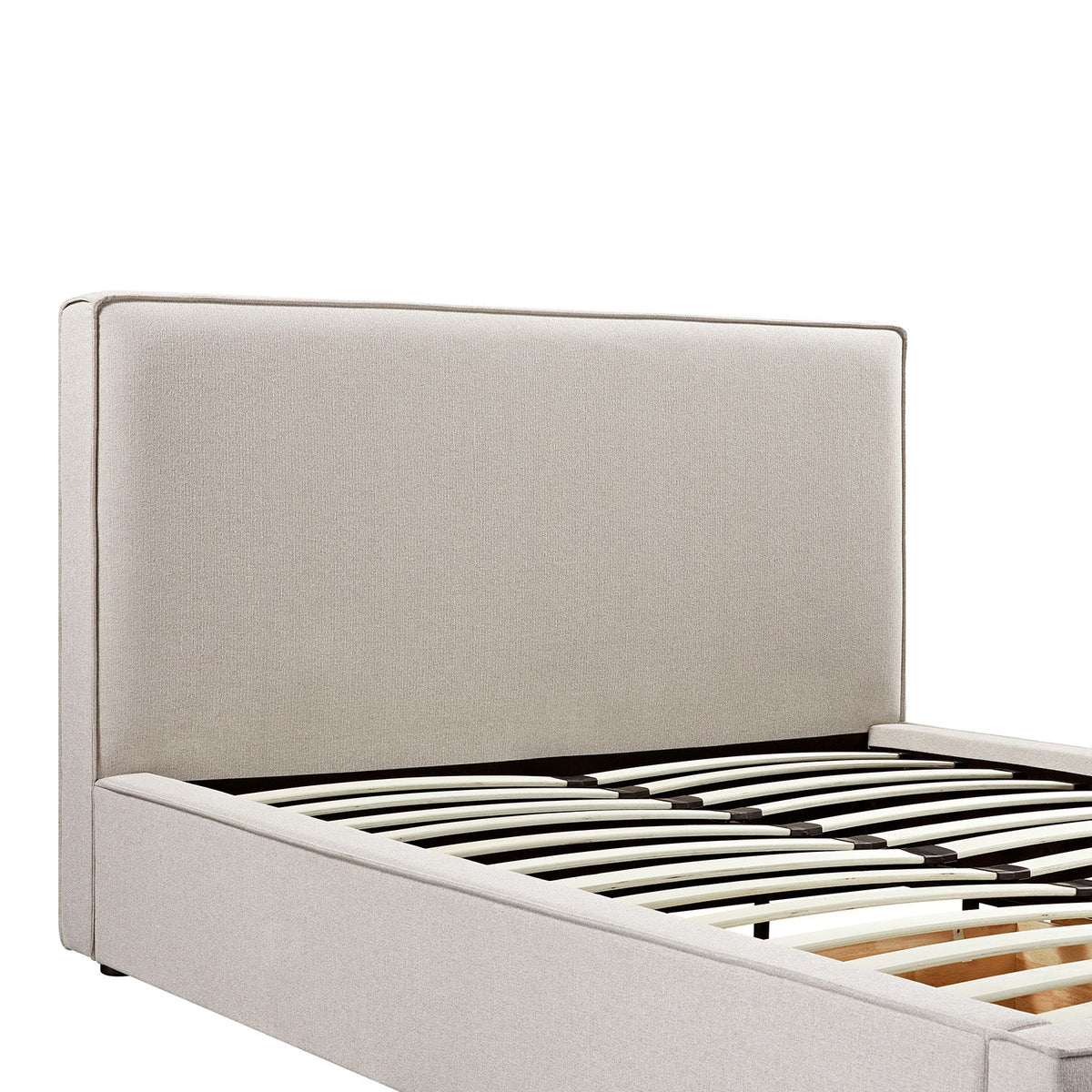 Forte Drawer Storage Bed in Oatmeal Weave