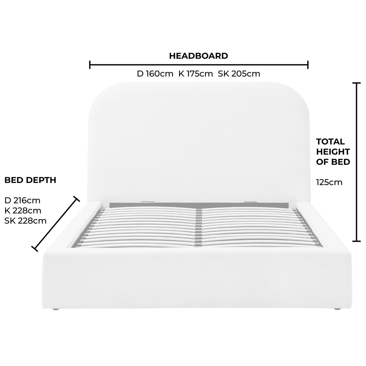 Aintree Ottoman Storage Bed - Textured Oatmeal — view 15