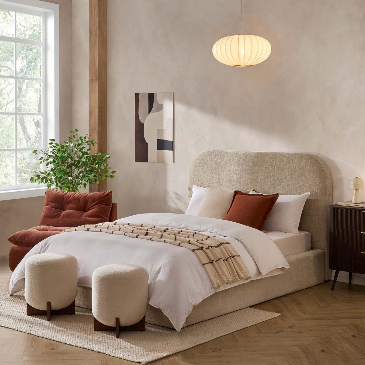 Aintree Ottoman Storage Bed - Textured Oatmeal — view 2