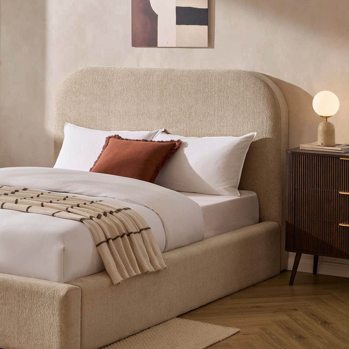 Aintree Ottoman Storage Bed - Textured Oatmeal — view 5