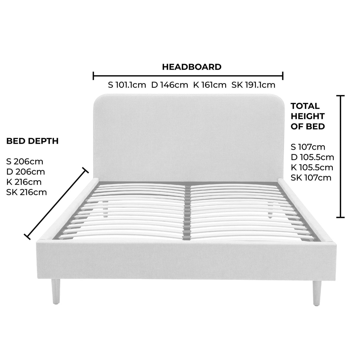 Ascot Bed Frame - Taupe — view 10