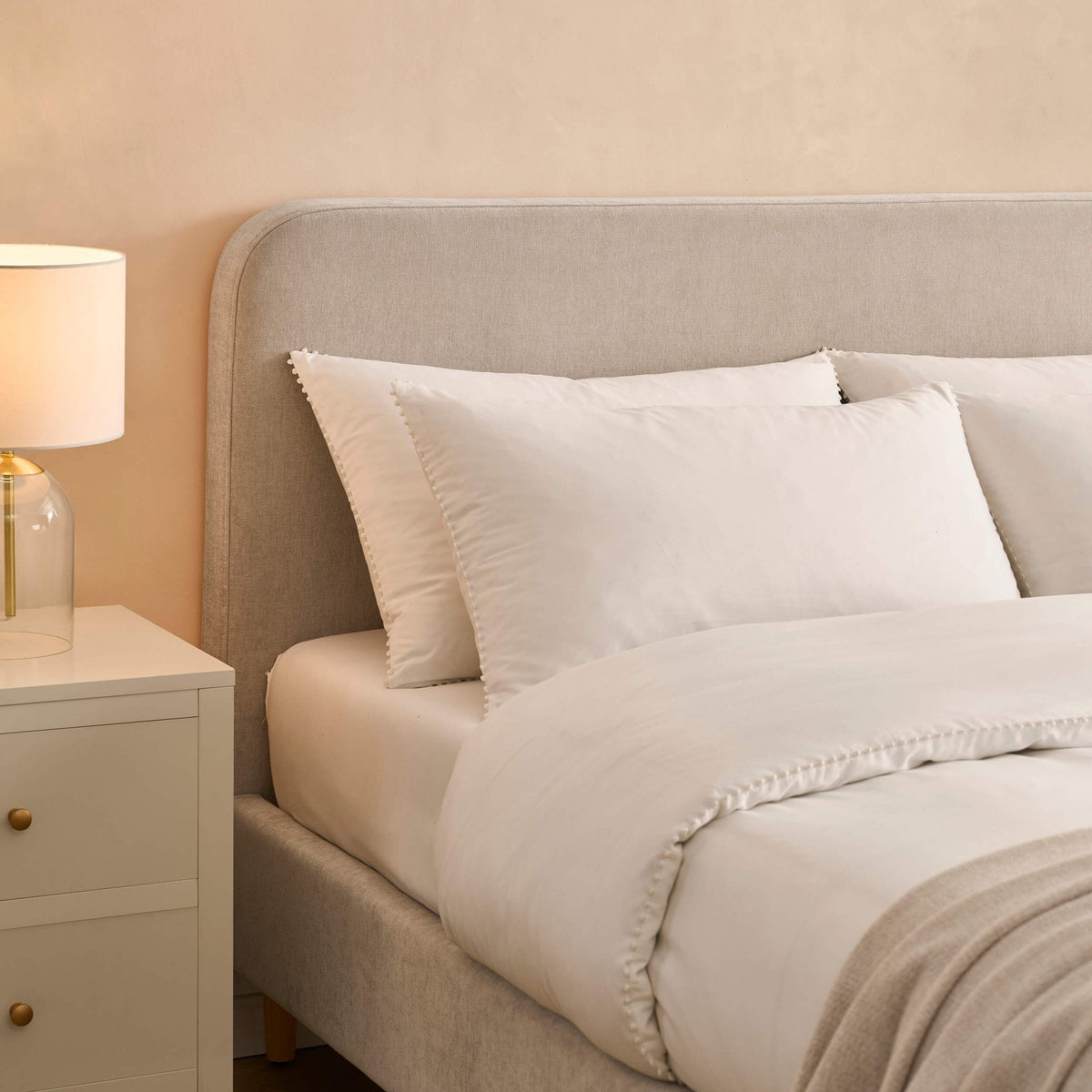 Ascot Bed Frame - Chenille Light Grey — view 6