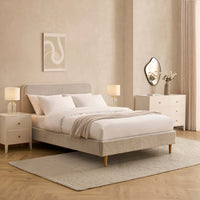 Ascot Bed Frame - Chenille Light Grey — view 2 – image 2 of 13