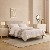 Ascot Bed Frame - Chenille Light Grey – image 1 of 13