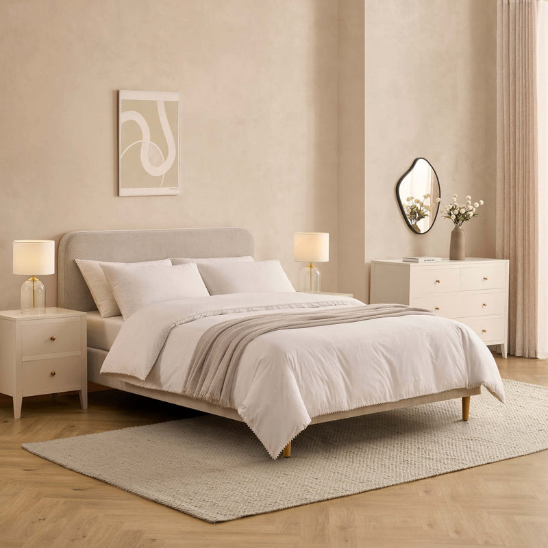 Ascot Bed Frame - Chenille Light Grey