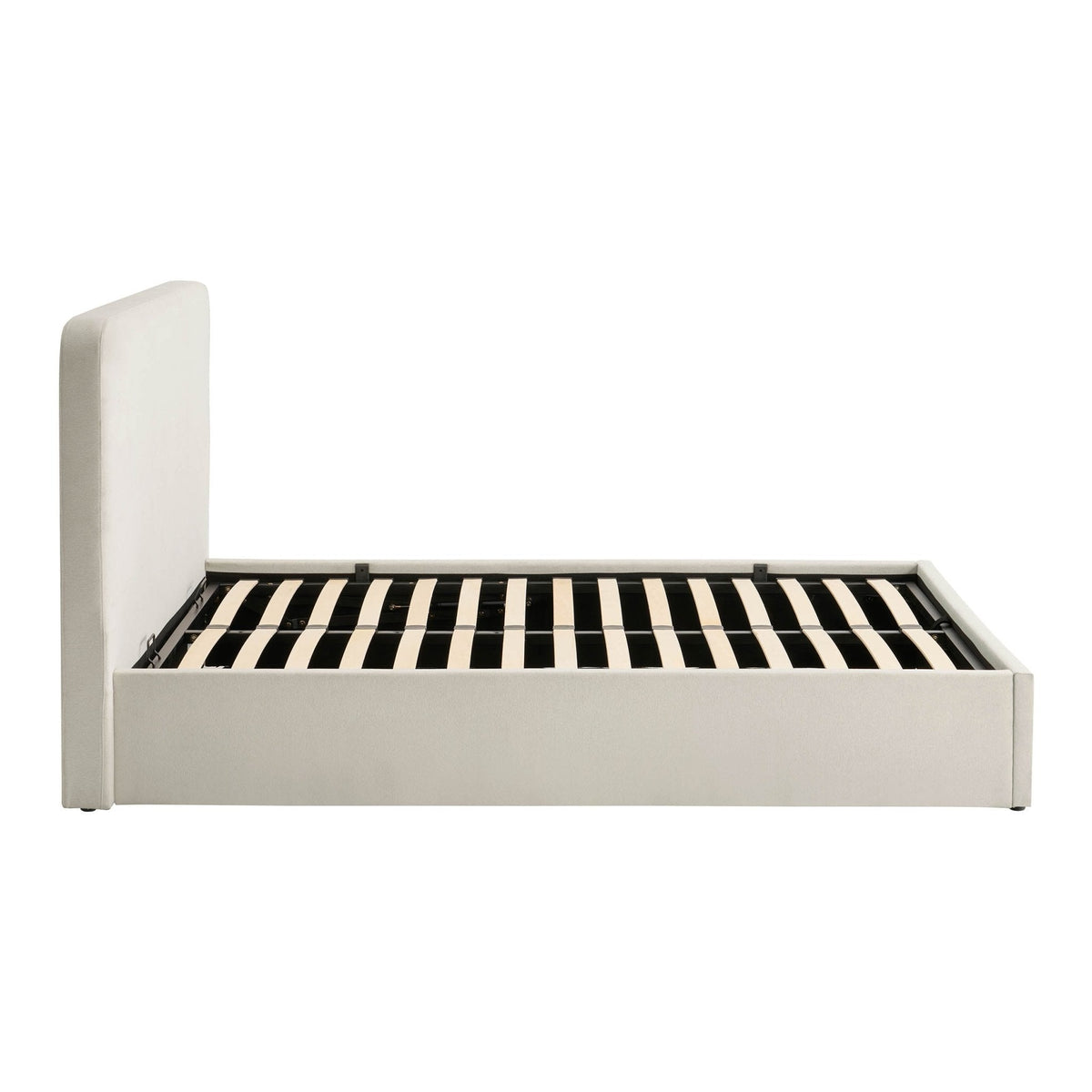 Ascot Ottoman Storage Bed - Cream Linen — view 8