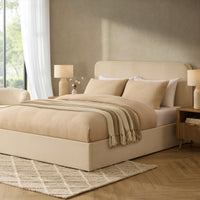 Ascot Ottoman Storage Bed - Cream Linen — view 6 – image 6 of 12