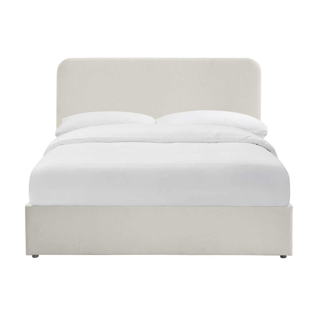 Ascot Ottoman Storage Bed - Cream Linen — view 10