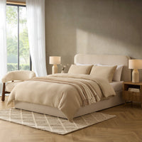 Ascot Ottoman Storage Bed - Cream Linen – image 1 of 12
